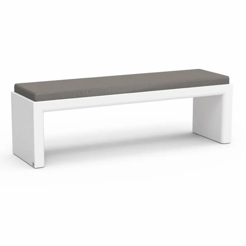 Preis Gesenkt Casa Padrino banco de jardín de lujo gris oscuro / blanco mate 100 cm - Banco para exterior