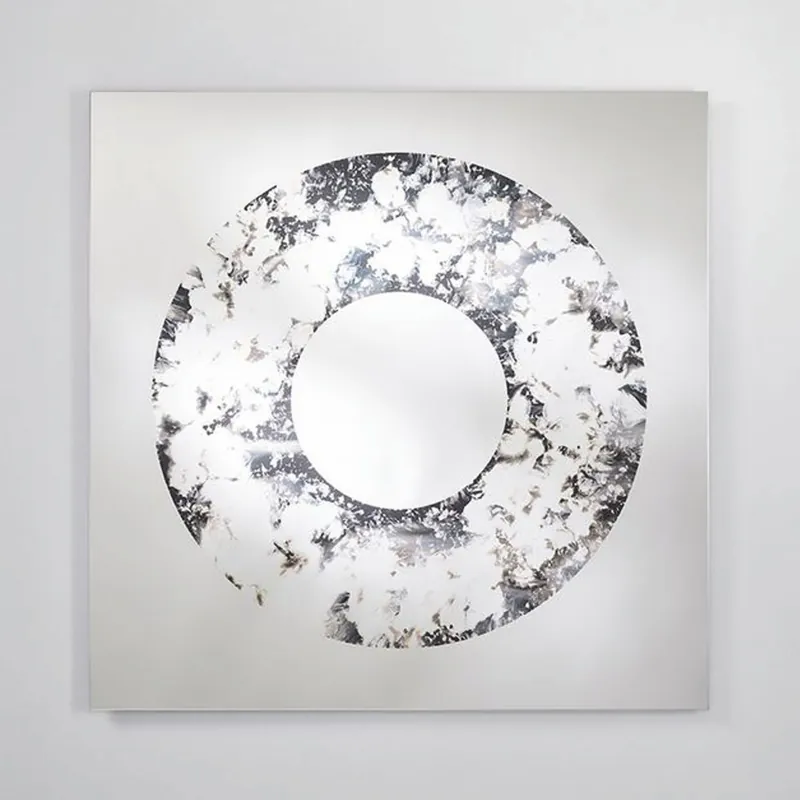 Nur Für Kurze Zeit Casa Padrino espejo de pared de lujo negro / plata 100 cm - Interior de lujo