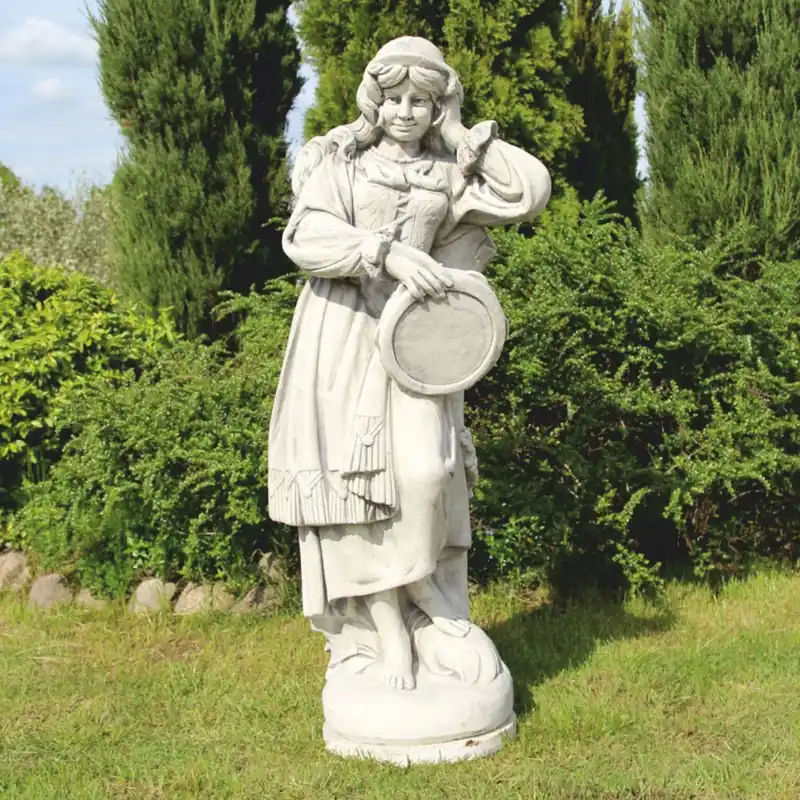 Casa Padrino escultura decorativa de piedra para jardín Art Nouveau mujer gris A. 185 cm Neue Kollektion