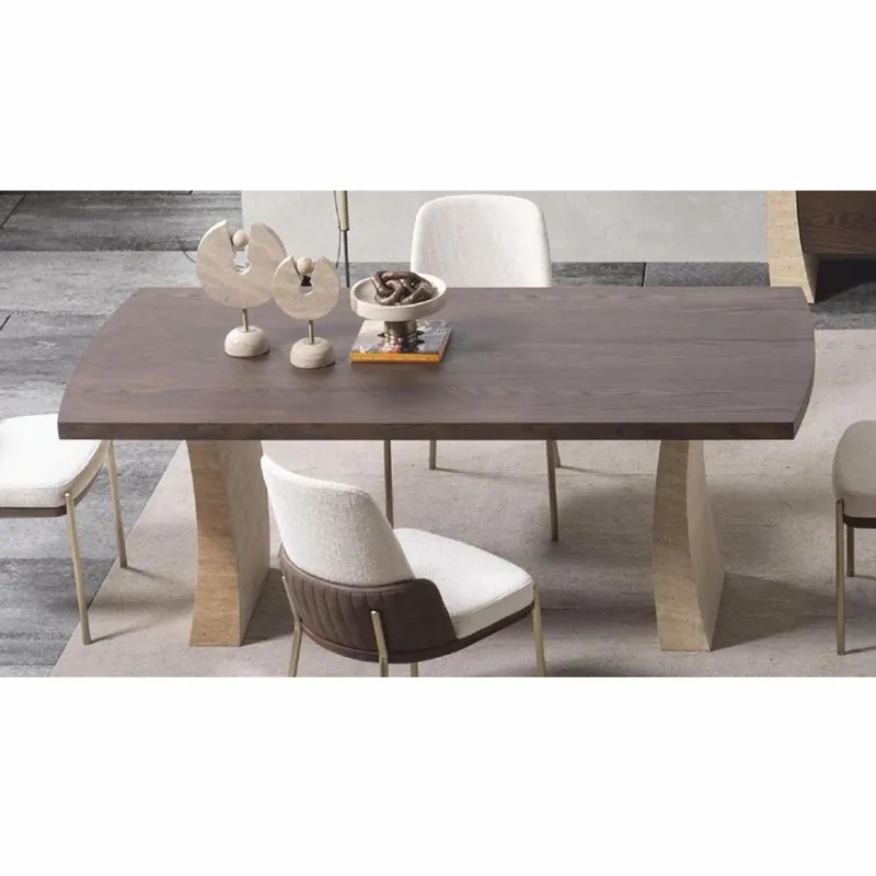 Casa Padrino mesa de comedor de lujo marrón / beige 208 cm - Muebles de hotel y comedor Preisreduziert