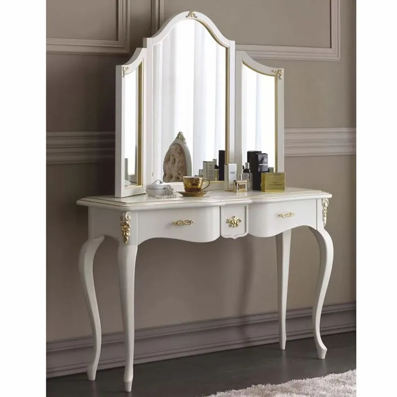 Neu Im Sortiment Casa Padrino consola barroco de lujo con espejo blanco / oro - Hecho en Italia
