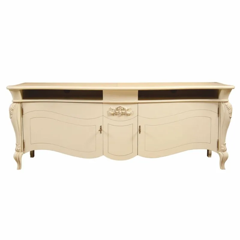 Bestseller Casa Padrino gabinete de TV barroco de lujo crema 187 cm - Muebles de salón barrocos