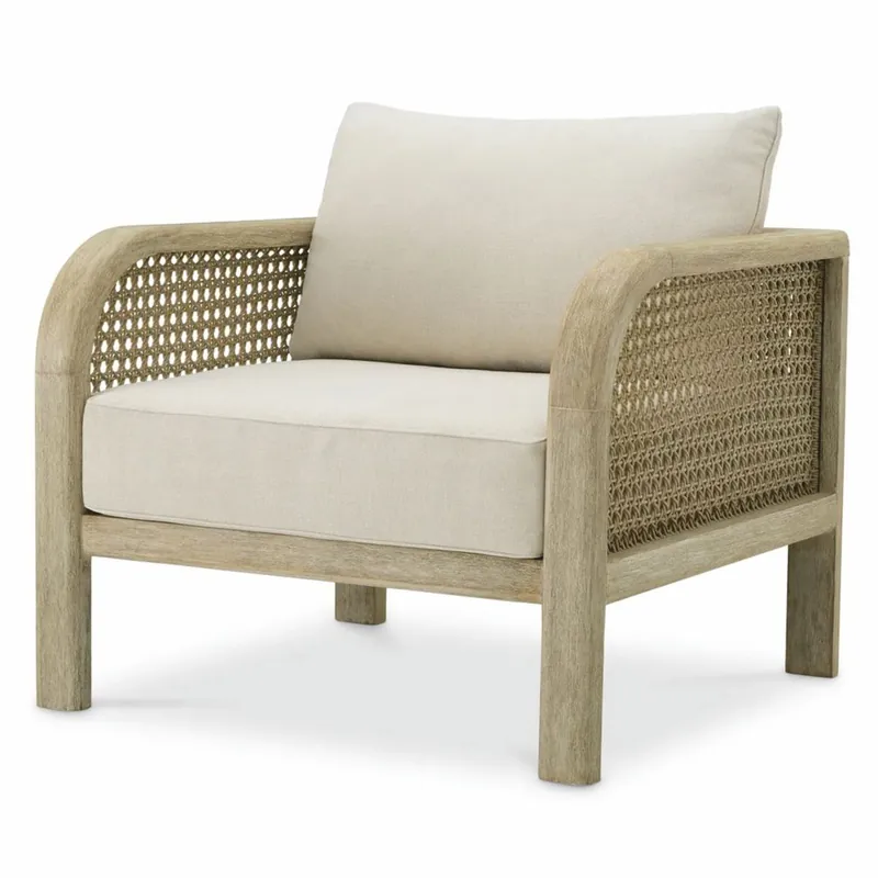 Letzte Chance Casa Padrino sillón de jardín de lujo de teca arena / beige - Muebles de jardín
