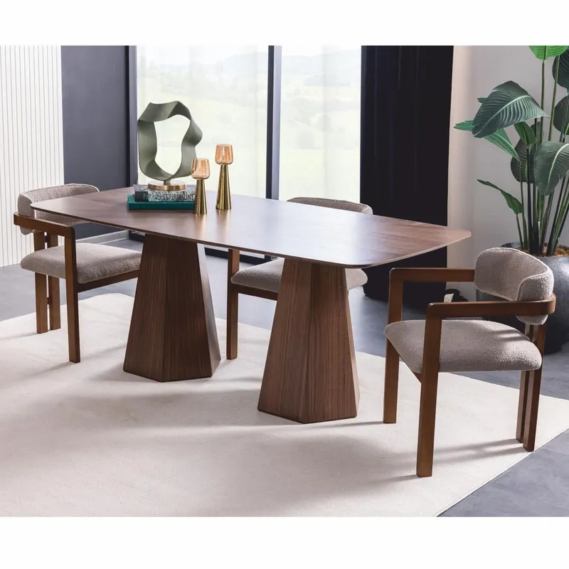 Casa Padrino conjunto de 6 sillas de comedor de lujo con reposabrazos gris / marrón - Muebles de comedor Garantierte Lieferung