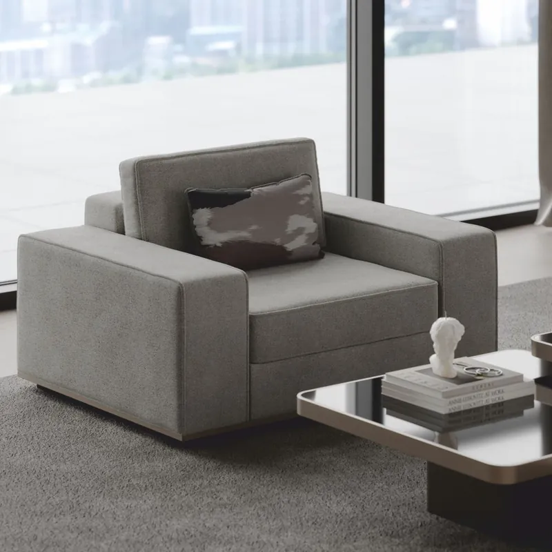 Casa Padrino sillón de lujo gris 115 cm - Muebles para sala de estar y hotel Letzte Chance