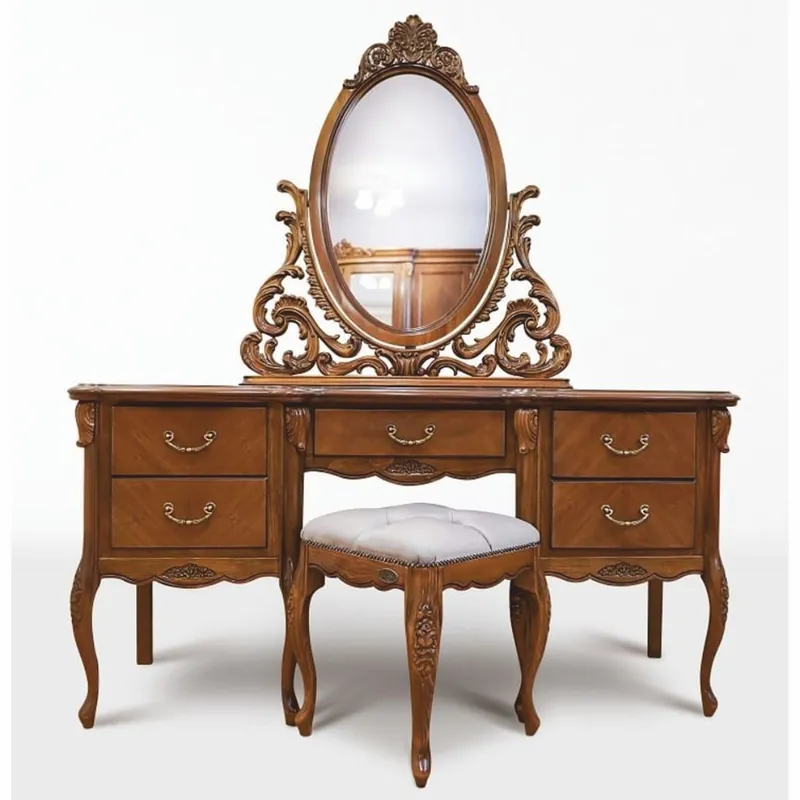 Angebot Casa Padrino conjunto de tocador de dormitorio barroco de lujo marrón / gris - Muebles de dormitorio barrocos