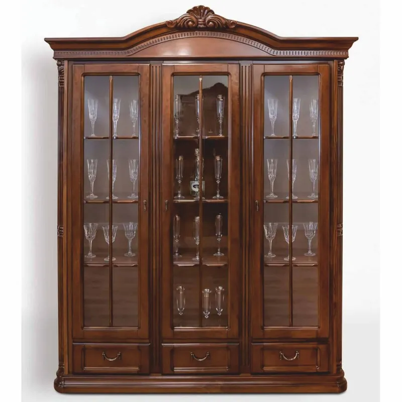 Casa Padrino vitrina barroco de lujo marrón oscuro 178 x A. 220 cm - Muebles barrocos Meistverkauft