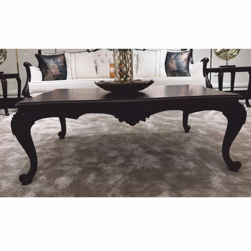 Sichere Zahlung Casa Padrino mesa de centro barroco de lujo marrón oscuro 120 cm - Muebles barrocos