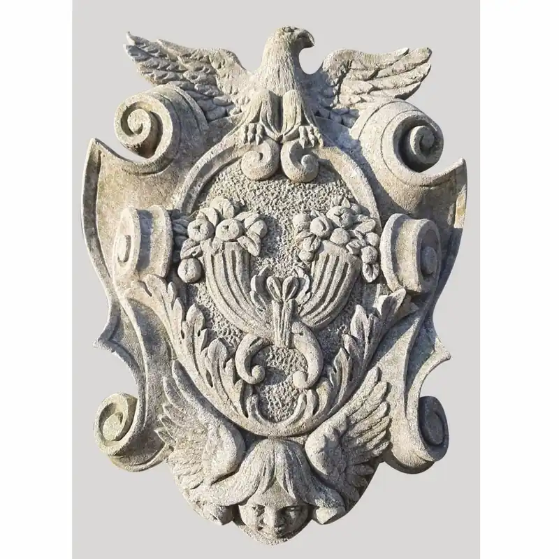 Preisknaller Casa Padrino adorno de pared barroco de lujo águila gris A. 80 cm - Hecho en Italia