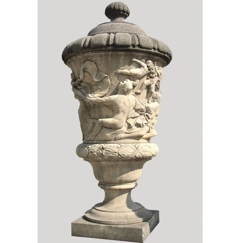 Aktuell Casa Padrino jarrón barroco de lujo con tapa de piedra gris antiguo A. 160 cm - Hecho en Italia