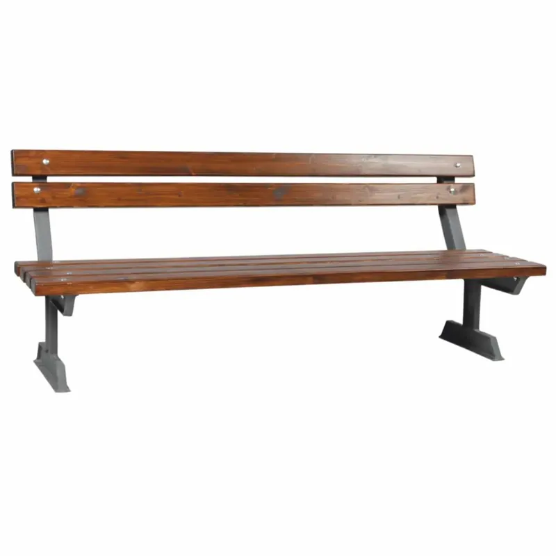 Ausverkauf Casa Padrino banco de parque - Banco urbano con respaldo marrón oscuro / gris 180 cm