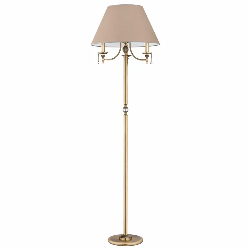 Casa Padrino lámpara de pie de cristal barroco de lujo latón con pátina / marrón A. 172 cm Neu