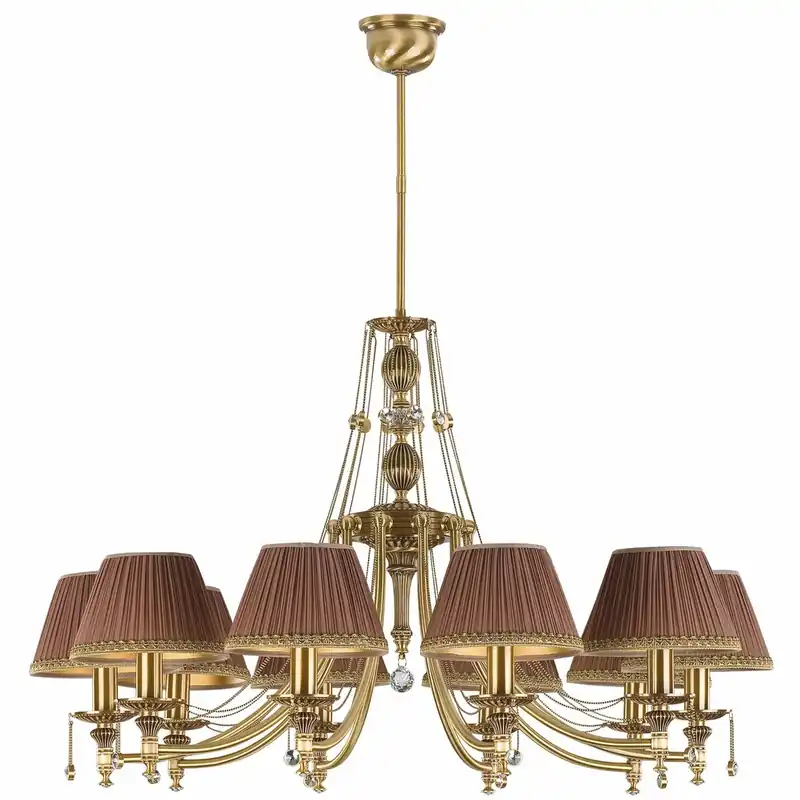 Casa Padrino lámpara de araña barroco de lujo de cristal latón con pátina / marrón oscuro / oro Ø 86 x A. 70 cm Preiswert