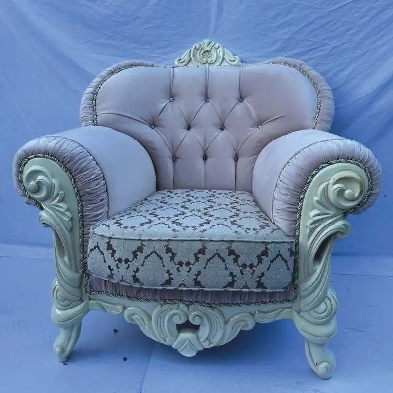 Casa Padrino Sillón Barroco de Lujo con Pedrería Rosa / Blanco - Muebles Barrocos Jetzt Bestellen