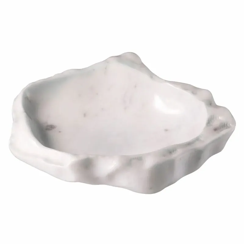 Markenware Casa Padrino cuenco de mármol decorativo de lujo blanco 25 cm - Accesorios de lujo