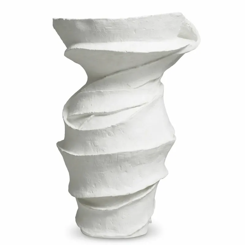Neu Casa Padrino maceta de lujo de fibra de vidrio blanco mate A. 59 cm - Calidad de lujo