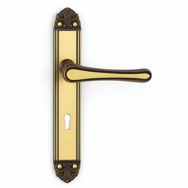 Casa Padrino conjunto de manijas de puerta Art Nouveau latón con pátina A. 25,2 cm Schneller Versand
