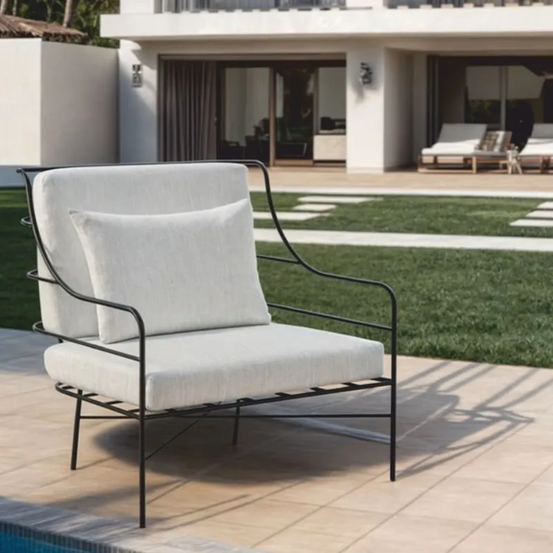 Casa Padrino sillón para hotel y jardín de lujo negro / gris - Muebles de hierro forjado Angebot