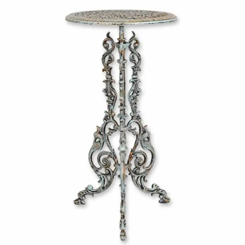 Top-Angebot Casa Padrino mesa de flores Art Nouveau de hierro fundido verde claro antiguo A. 69 cm - Muebles de jardín