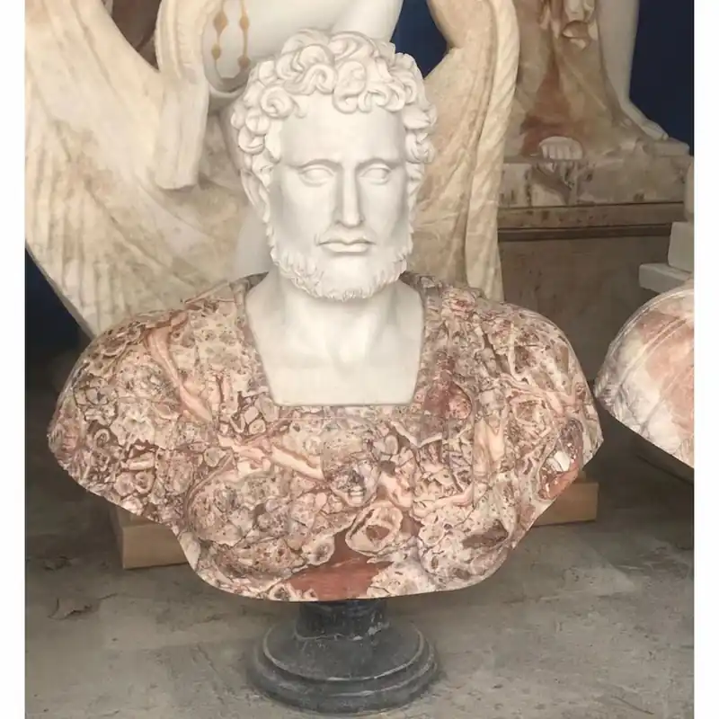 Casa Padrino busto de mármol de estilo antiguo de lujo romano blanco / rojo / beige / negro A. 80 cm Abverkauf