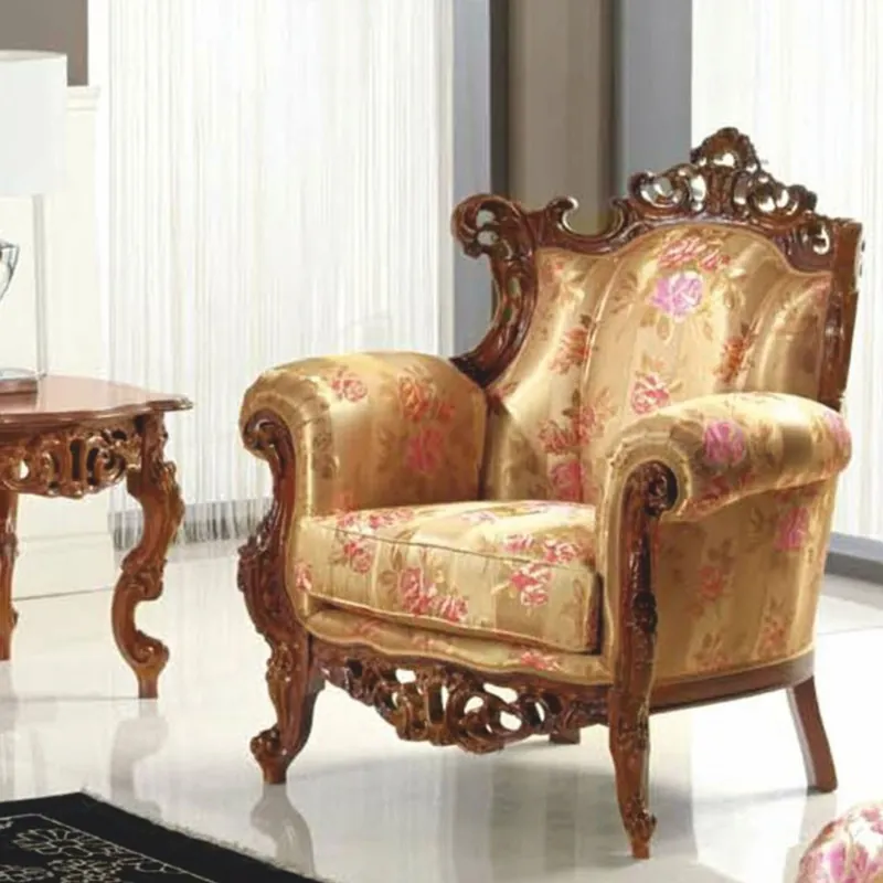 Nur Für Kurze Zeit Casa Padrino sillón de salón barroco de lujo oro / marrón - Hecho en Italia