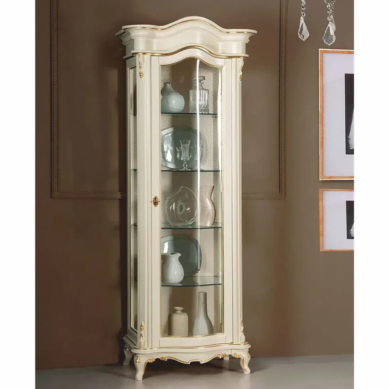 Casa Padrino Vitrina Barroco de Lujo Crema / Oro A. 205 cm - Muebles Barrocos - Hecho en Italia Nur Heute