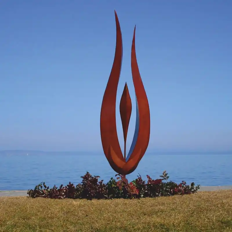 Neue Kollektion Casa Padrino escultura de lujo de acero óxido A. 230 cm - Decoración metálica de jardín
