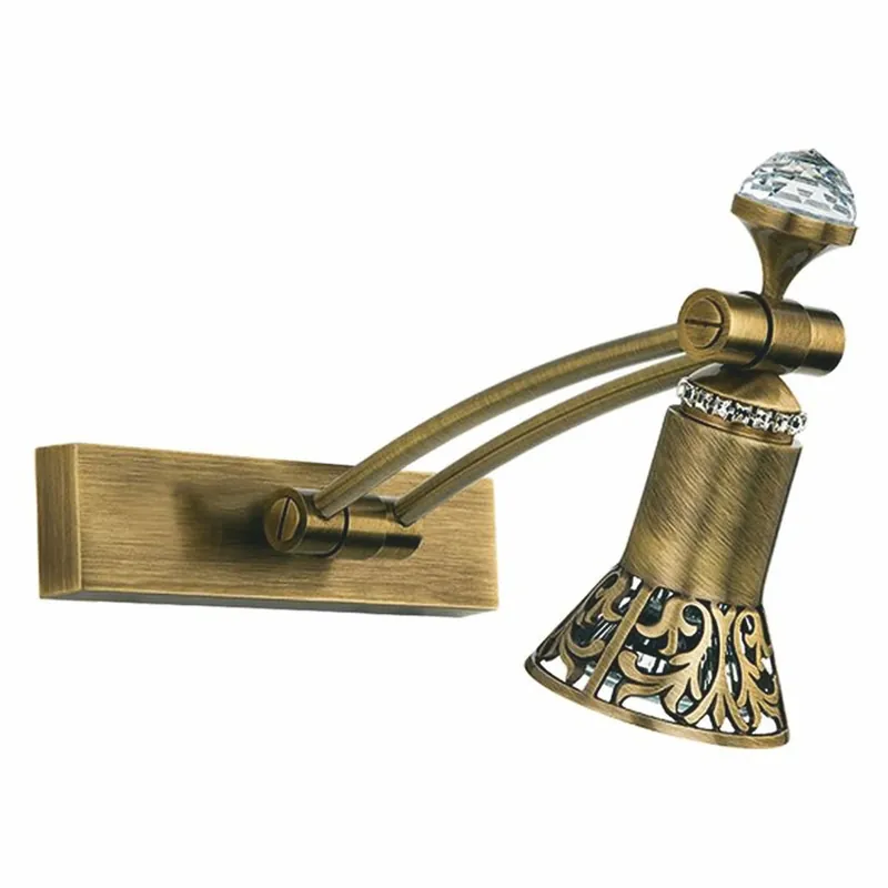 Online Kaufen Casa Padrino lámpara de pared LED / lámpara de lectura de cristal barroco de lujo latón con pátina A. 20 cm