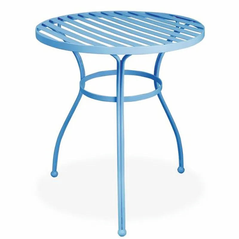 Echt Casa Padrino mesa de jardín Art Nouveau azul claro Ø 60 x Al. 65 cm - Muebles de jardín nostálgicos