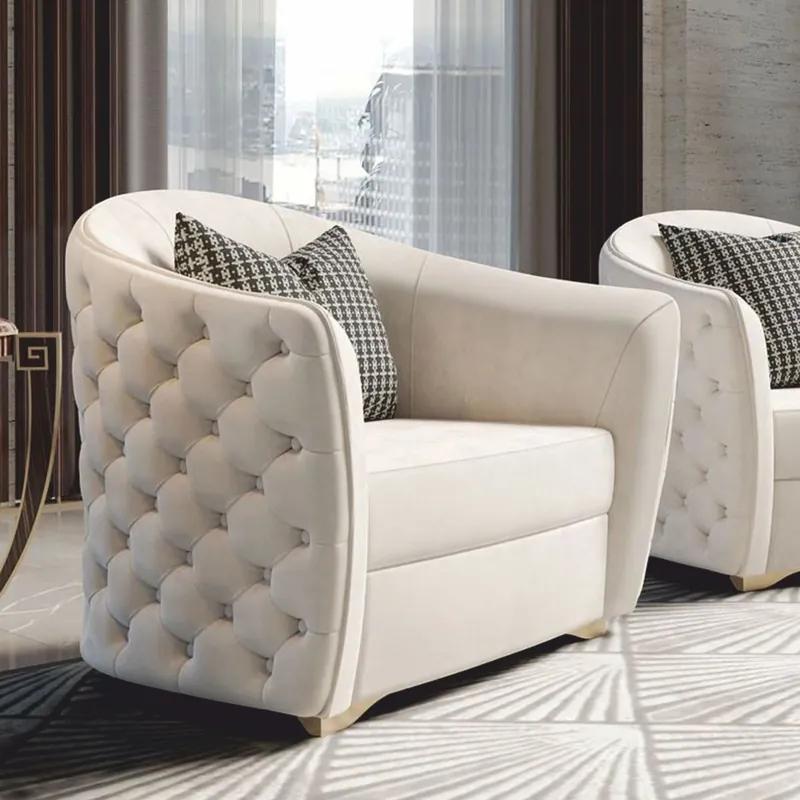 Casa Padrino sillón Chesterfield de lujo para hotel gris / oro 114 cm - Hecho en Italia Jetzt Kaufen