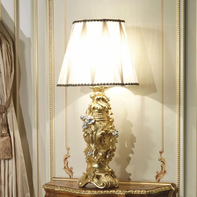 Casa Padrino lámpara de mesa barroco de lujo oro / plata / blanco A. 85 cm - Hecho en Italia Rabatt