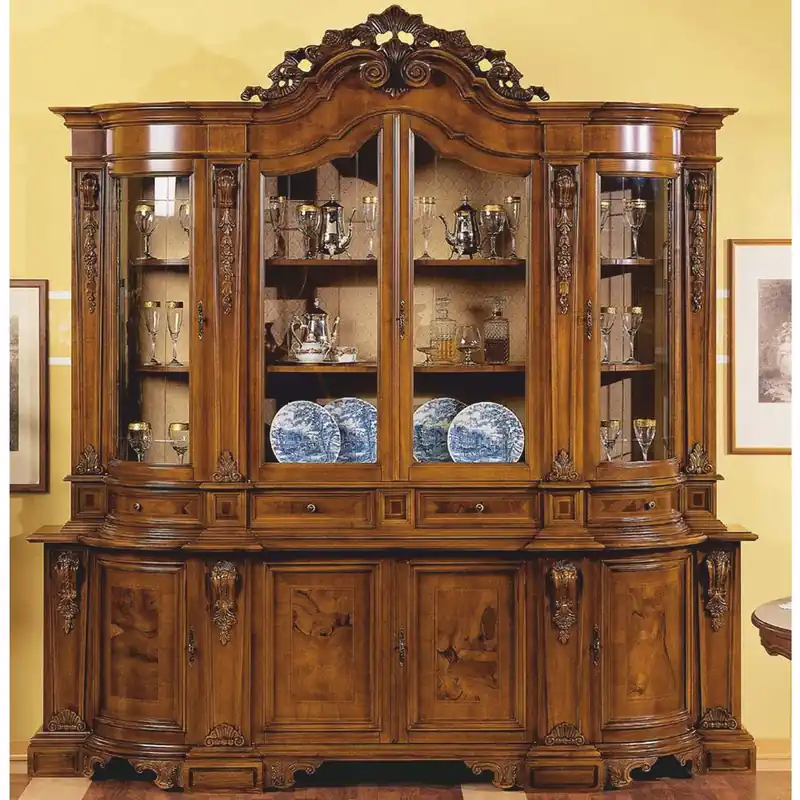 Kracherpreis Casa Padrino Vitrina Barroco de Lujo Marrón 241 x Al. 255 cm - Muebles Barrocos - Hecho en Italia