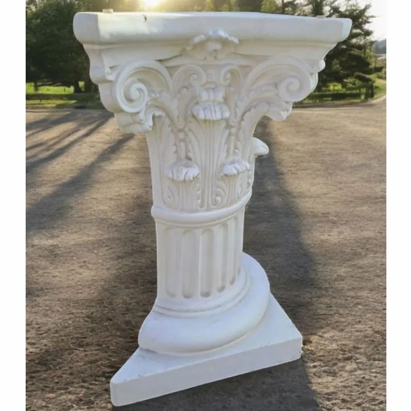 Schneller Versand Casa Padrino Columna Barroco Blanco A. 78 cm - Magnífica Decoración para Jardín y Patio