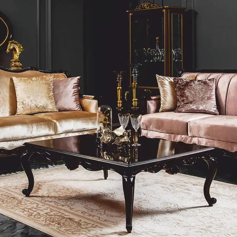 Aktuell Casa Padrino mesa de centro barroco de lujo marrón oscuro 124 cm - Muebles barrocos