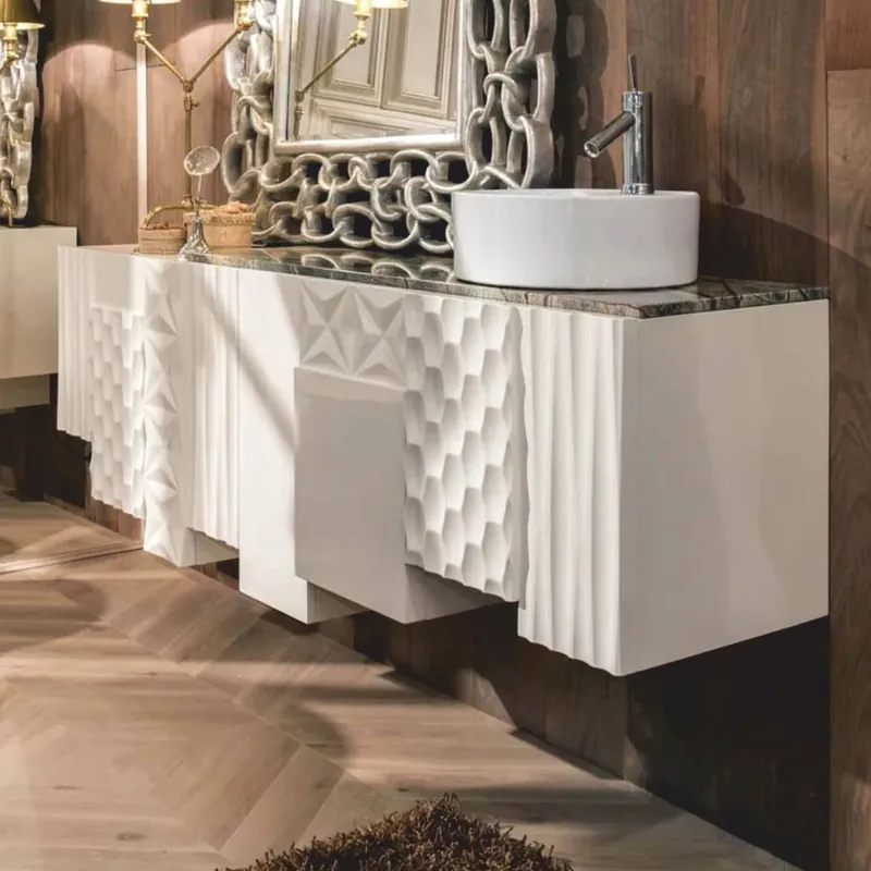 Angebot Casa Padrino armario de pared para lavabo de diseño de lujo blanco brillante 170 cm