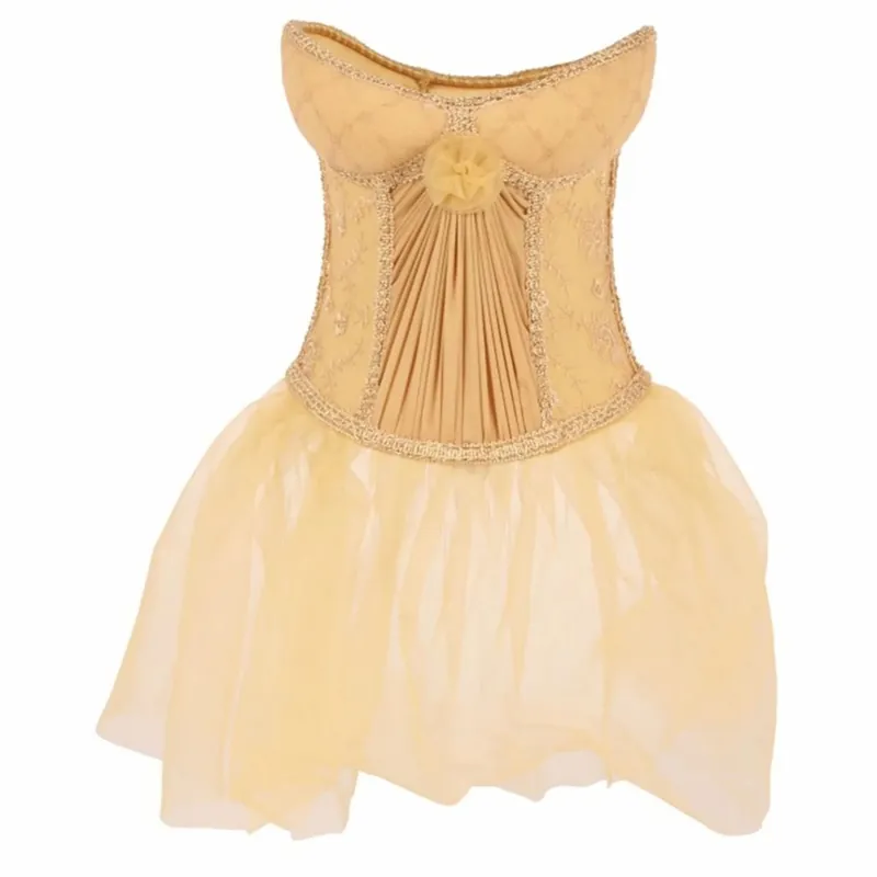 Preisknaller Casa Padrino Pantalla Barroco con Forma de Vestido de Dama Oro Al. 19 cm