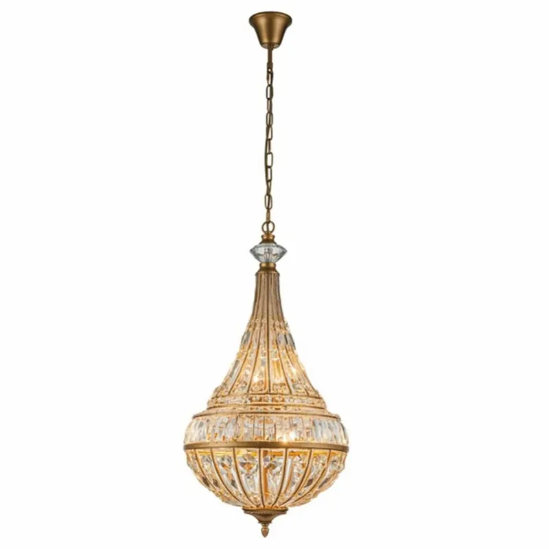 Preisknaller Casa Padrino lámpara de araña de cristal barroco oro Ø 42 x Al. 80 cm - Luces barrocos