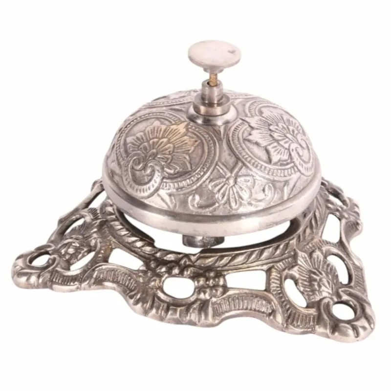 Casa Padrino Campana de Mesa Barroco Plata 13 cm - Accesorios para Hoteles y Restaurantes Angebot