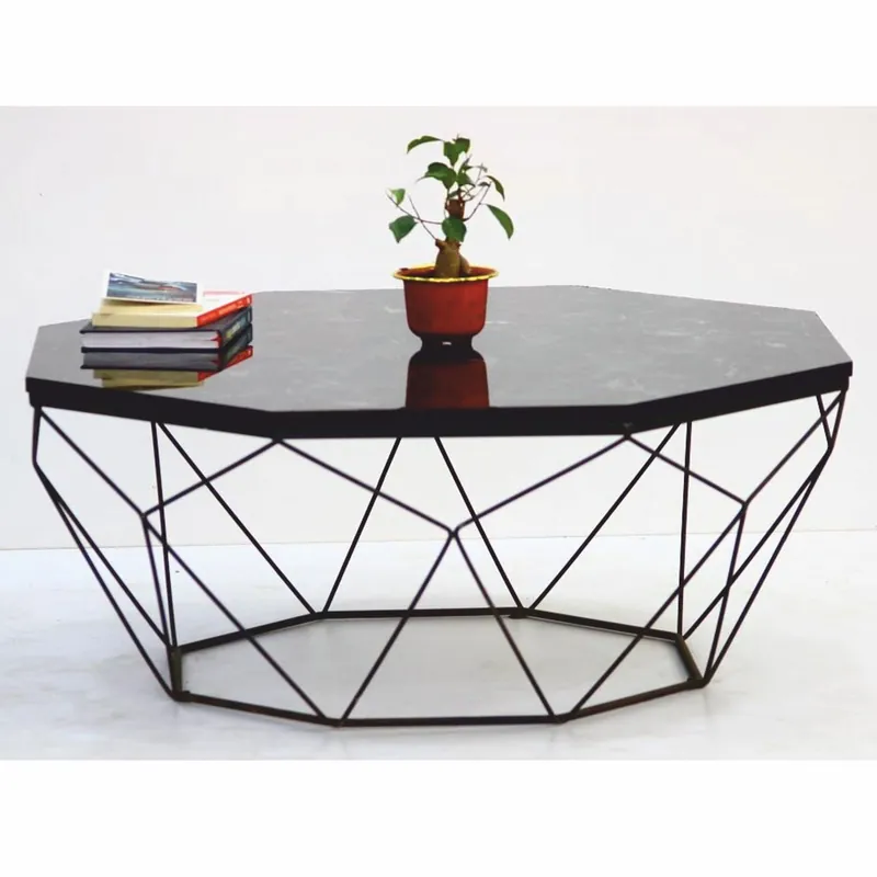 Geprüft Casa Padrino mesa de centro de lujo negro 90 cm - Muebles para hoteles y salones