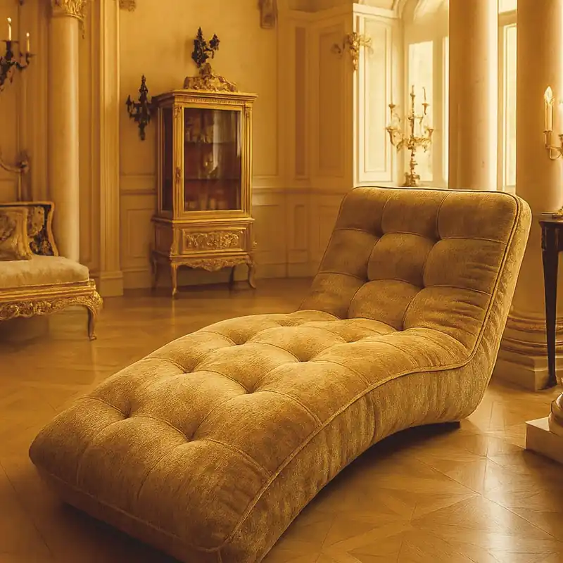 Super-Preis Casa Padrino chaise longue / tumbona relax de lujo oro 170 cm - Muebles de Lujo