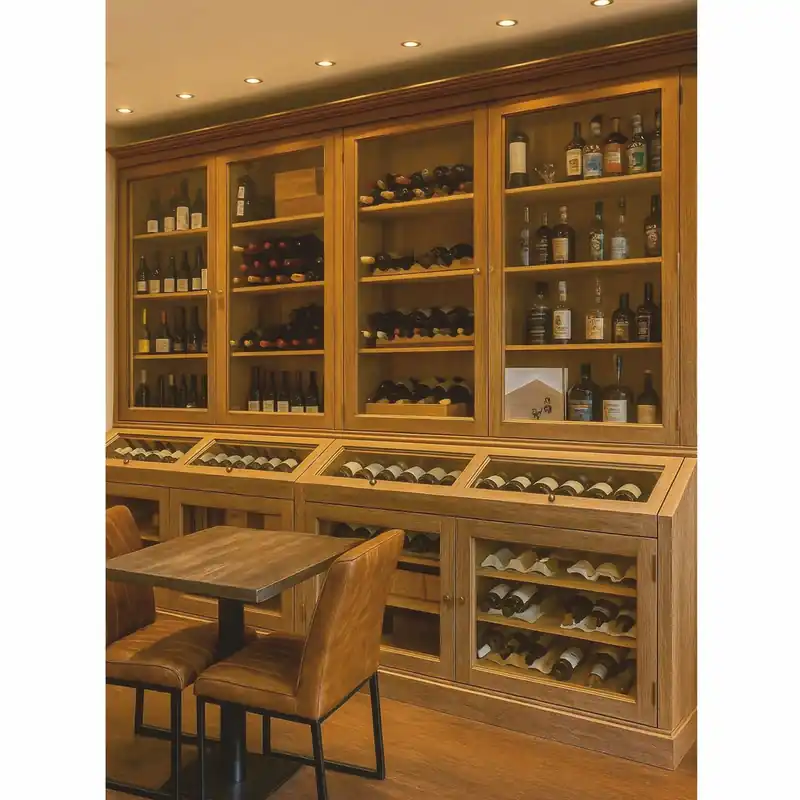 Casa Padrino gabinete de vino de estilo campestre natural 240 cm - Muebles de bar de estilo campestre Bestpreis