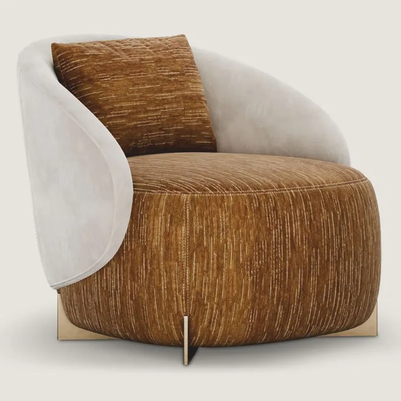 Casa Padrino Sillón de Lujo Marrón / Gris / Latón - Muebles para Sala de Estar y Hotel Direkt Vom Hersteller