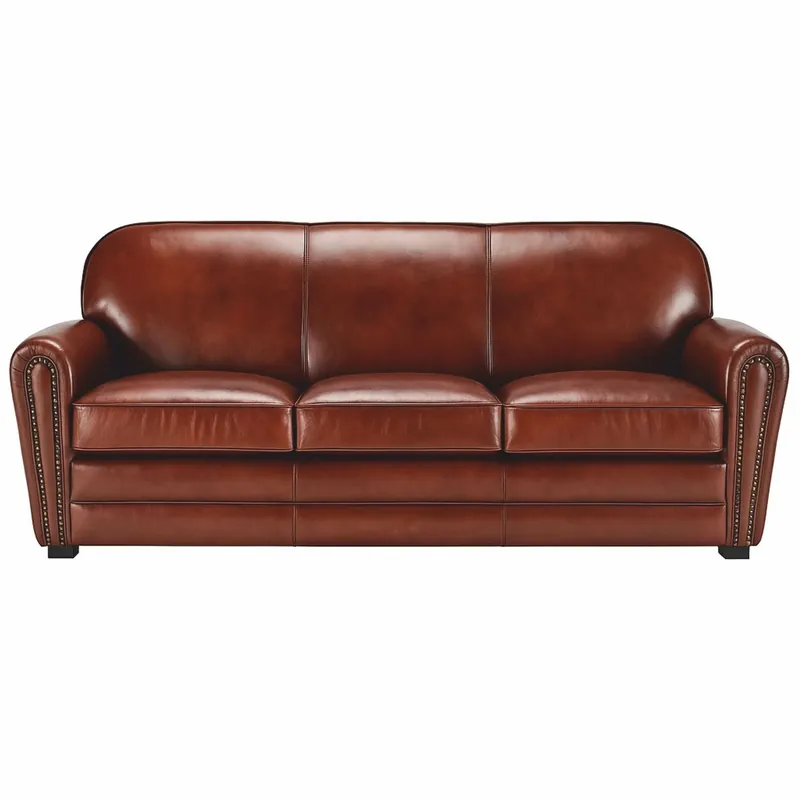 Expressversand Casa Padrino sofá de cuero de lujo marrón / negro 270 cm - Muebles de cuero genuino