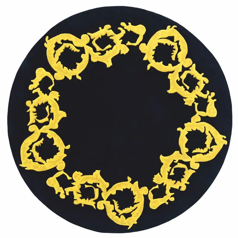 Casa Padrino Alfombra de Lujo Negro / Oro - Varios Tamaños - Interiores de Lujo Markenware