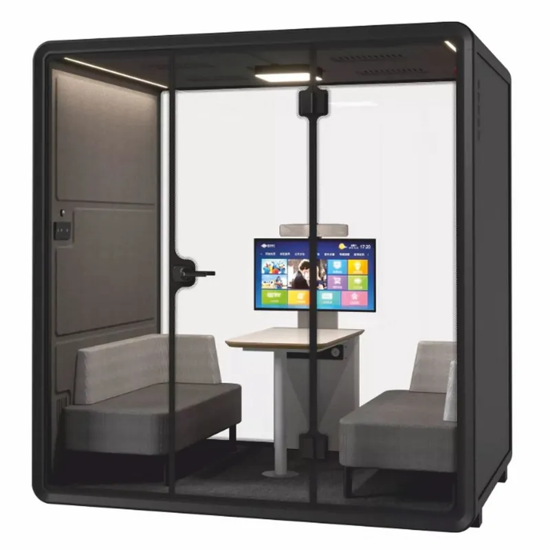 Bestpreis Casa Padrino cabina de relajación de lujo negro / gris Al. 220 cm - Cabina acústica iluminada / Cabina oficina