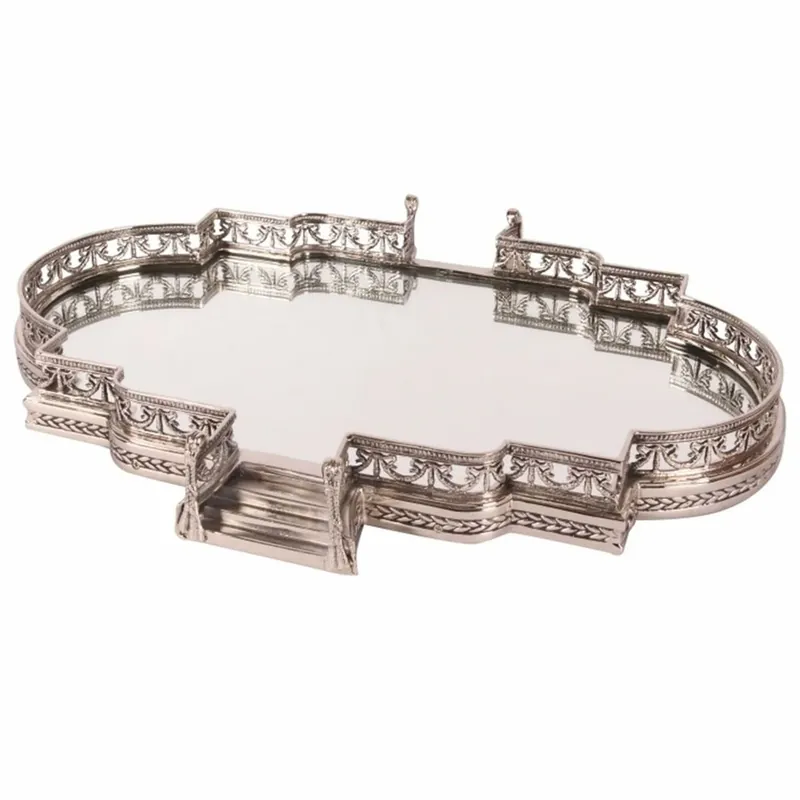Casa Padrino bandeja barroco plata 57 cm - Accesorios de catering de estilo barroco Knallerangebot