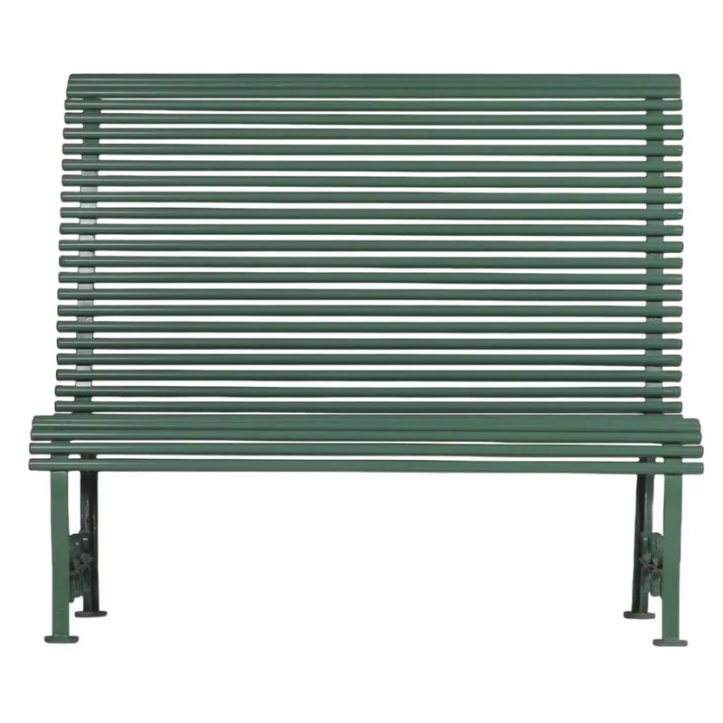 Casa Padrino Banco de Jardín Art Nouveau de Metal con Respaldo Alto Verde 116 cm - Muebles de Jardín Nur Heute