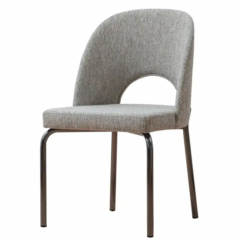 Casa Padrino Silla de Comedor de Lujo Gris / Negro Al. 87 cm - Muebles de Comedor Solange Der Vorrat Reicht