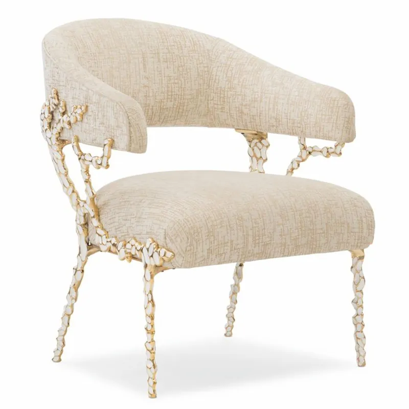 Casa Padrino Sillón de Lujo Blanco / Oro Al. 83 cm - Muebles para Sala de Estar y Hotel Sofort Bestellen