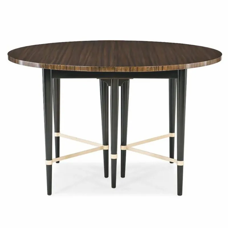Casa Padrino Mesa de Comedor de Lujo Marrón Oscuro / Negro 122-182 cm - Extensible Ausverkauf